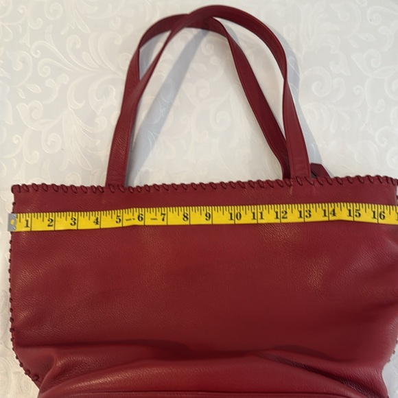 Yves Saint Laurent Red Tote Bag - Picture 9 of 13